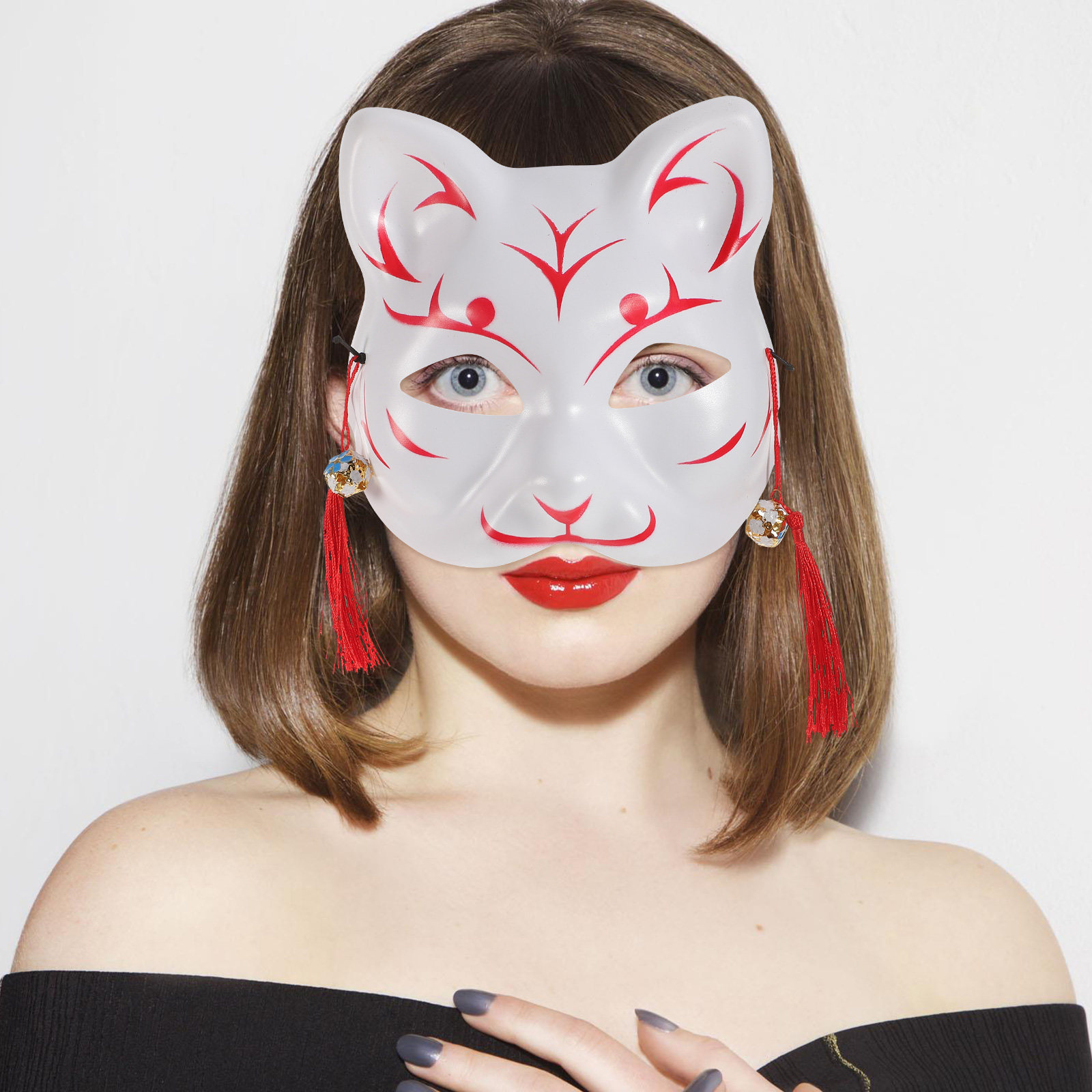 Japanese Style Cat Mask Anime  - Cosplay Prop Designer ulasan dan harga