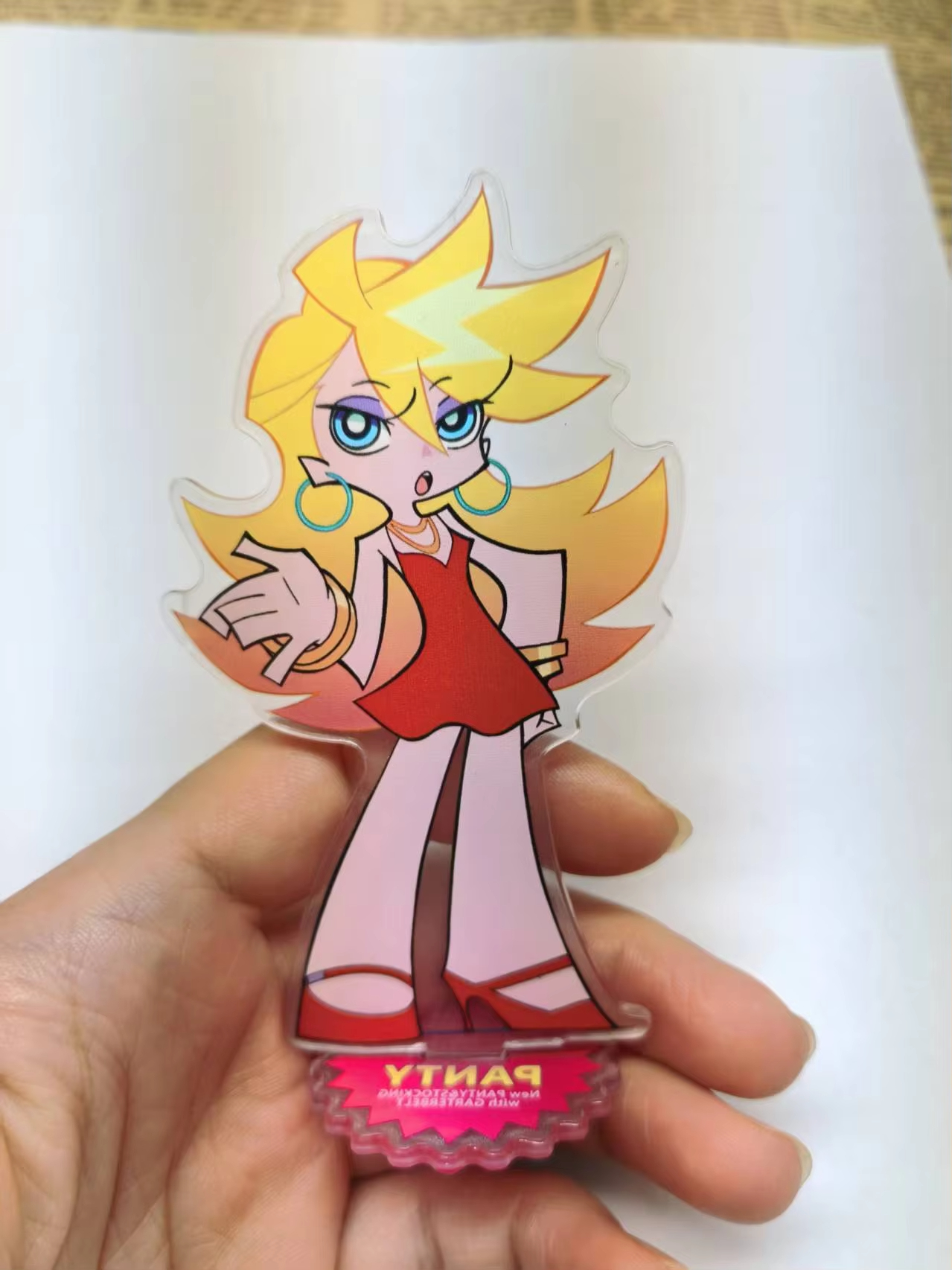 Anime Panty & Stocking with Ga - Acrylic Cosplay Prop ulasan dan harga