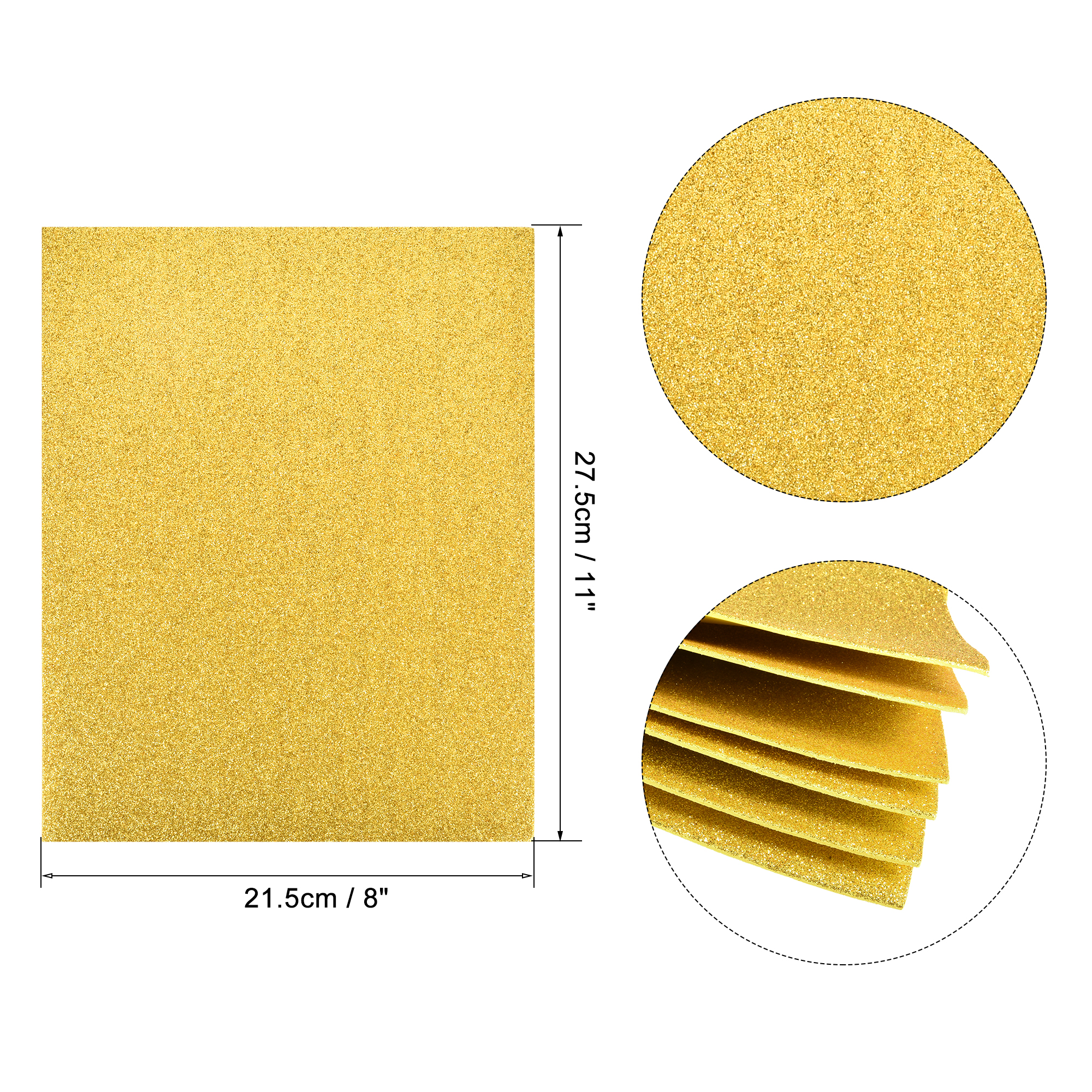 Uxcell 6pcs 2mm Thick Gold Pow - Eva Foam Sheet ulasan dan harga
