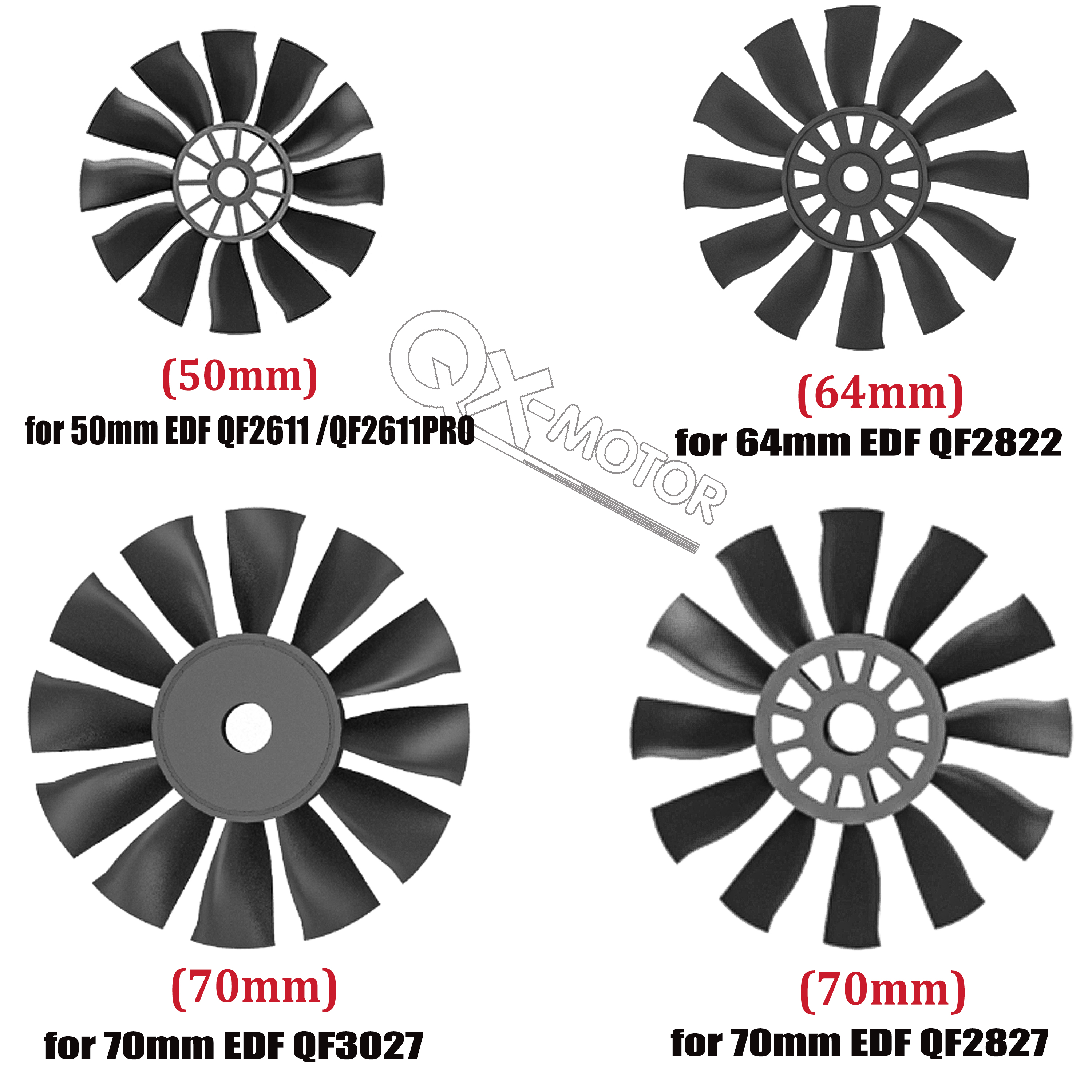 QX-MOTOR 12Blades CW CCW 70mm  - Ekko Cosplay Prop ulasan dan harga