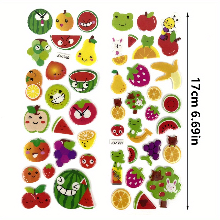6 Sheets 3D Puffy Stickers Foa - Eva Foam Sheet ulasan dan harga
