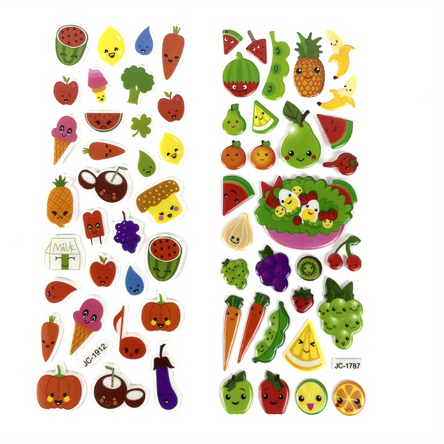 6 Sheets 3D Puffy Stickers Foa - Eva Foam Sheet ulasan dan harga