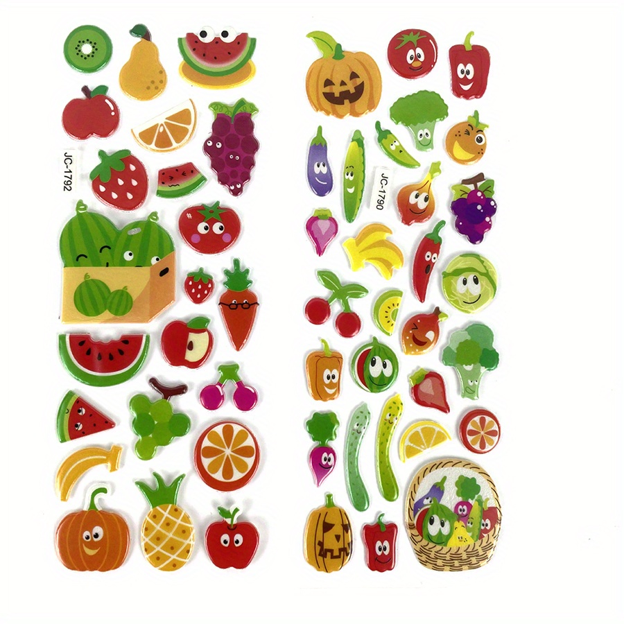 6 Sheets 3D Puffy Stickers Foa - Eva Foam Sheet ulasan dan harga